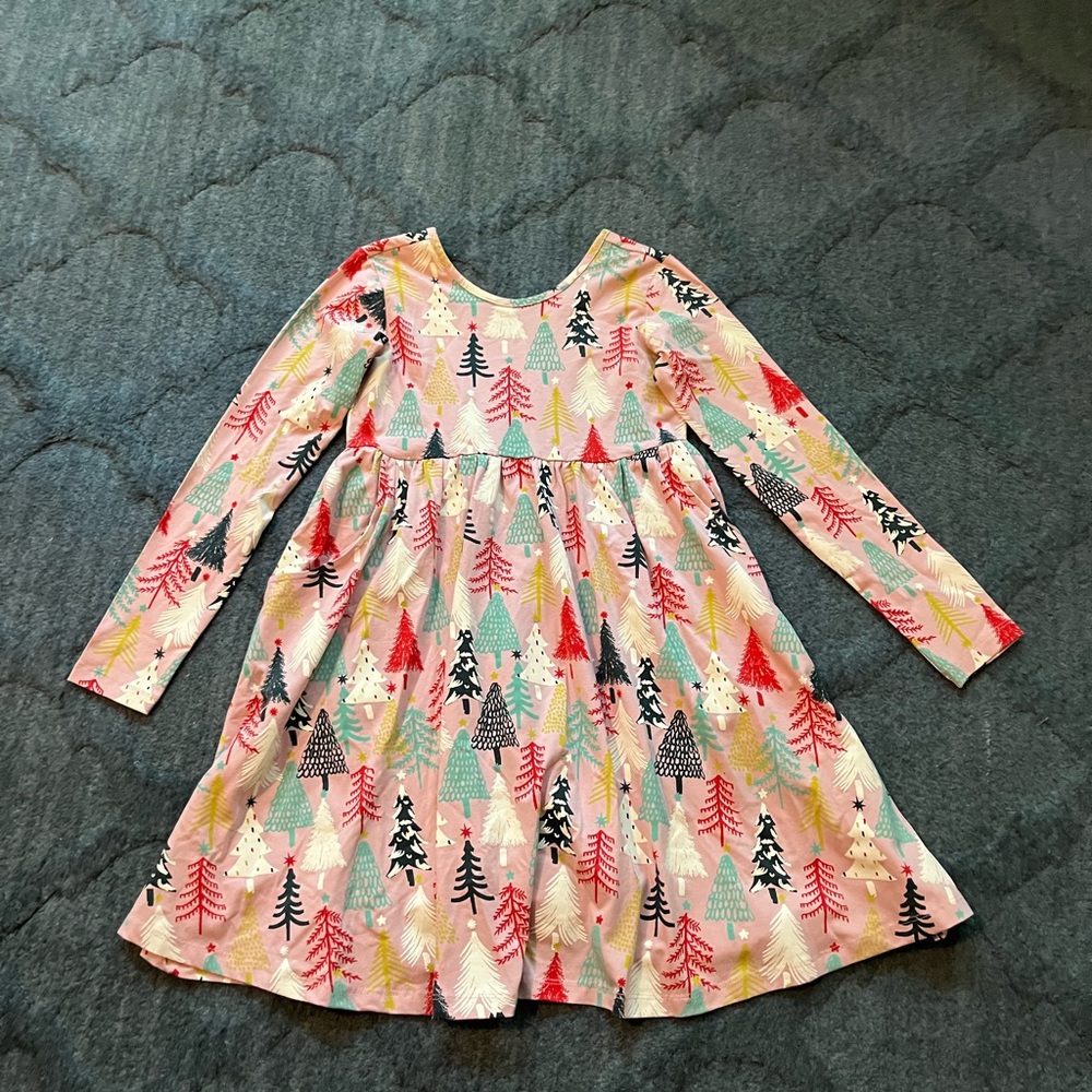 Hanna Andersson Christmas Tree dress Size 140